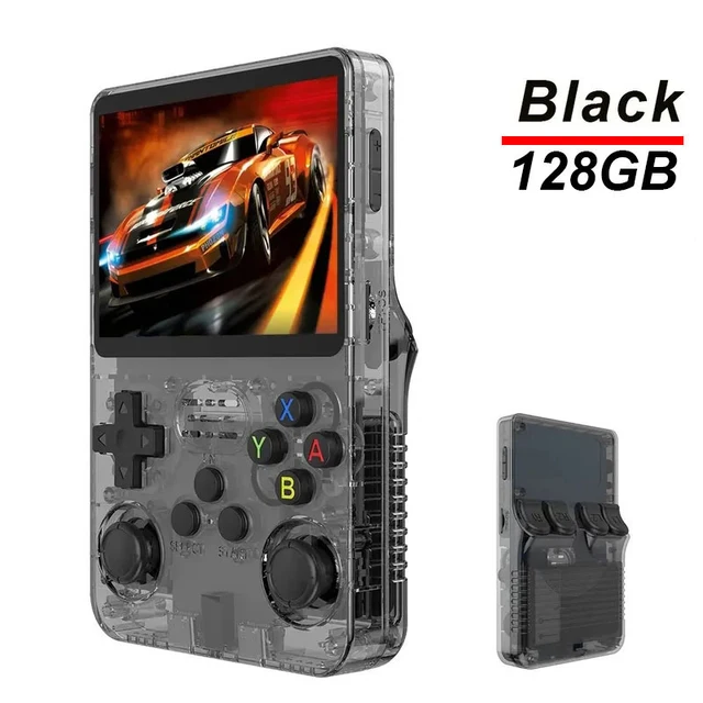 Игровая консоль R36S (черный 128Гб) 20000+ игр