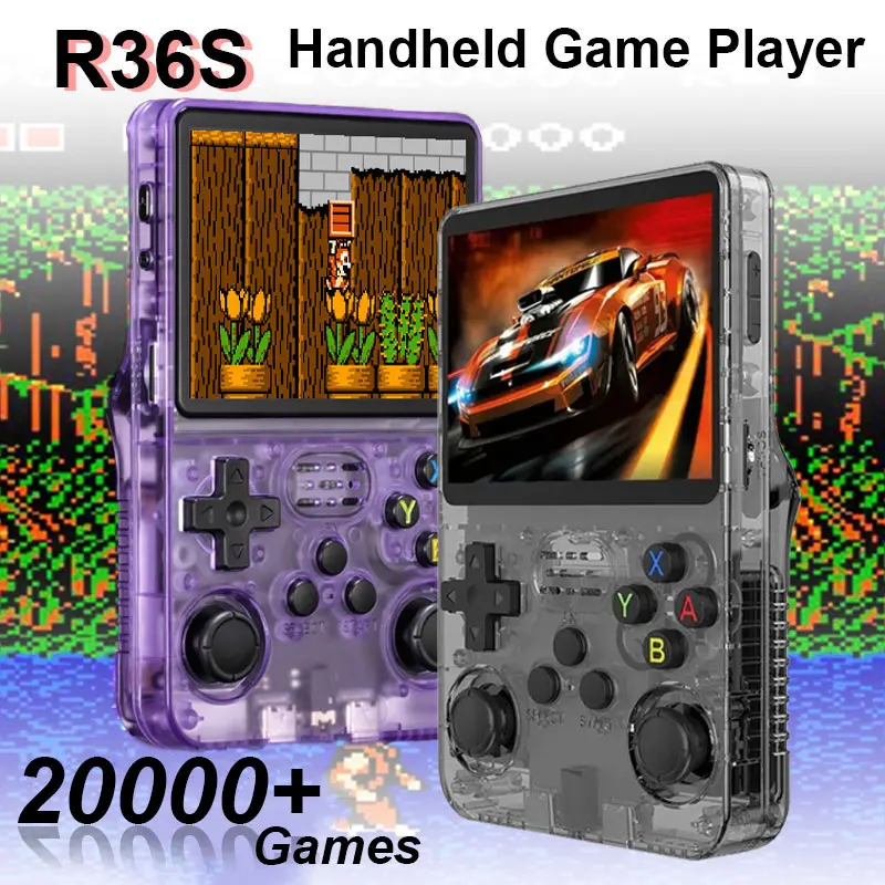 Игровая консоль R36S (черный 128Гб) 20000+ игр