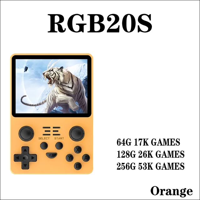 Игровая консоль Powkiddy Rgb20S (оранжевый 128Гб) 10000+ игр